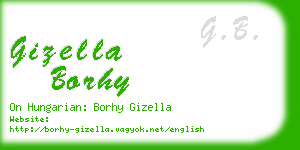 gizella borhy business card